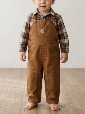 Carhartt Unisex Toddler Classic Duck Brown Overalls